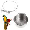 Cup Stainless Steel Birds Pet Supplies Bird Feeder Bird Supplies Hanging Bowl Cage Accessories