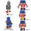 Drumming Robot Clockwork Walking Toy Iron Metal Vintage Mechanical Clockwork  Collection