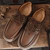 Модная мужская рабочая обувь ручной работы, повседневная кожаная обувь для мужчин, классические туфли, высококачественные удобные туфли на толстой подошве