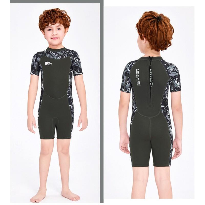 2.5mm Neoprene Kids Shorty Wetsuit Snorkeling Surfing Diving Boys Thermal Rash Guard Summer Winter