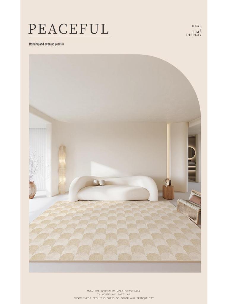 Ковер для гостиной Cream Velvet Loop - водонепроницаемый, спальня и домашний декор 2024