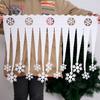 Ice Bar Artifical White Snowflake Simulated Snowflake Christmas Icicles Snowflake Ice Strip