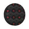 Poker Card Suits Black Tire Cover Universal Fit Waterproof SUV RV Wheel Protector