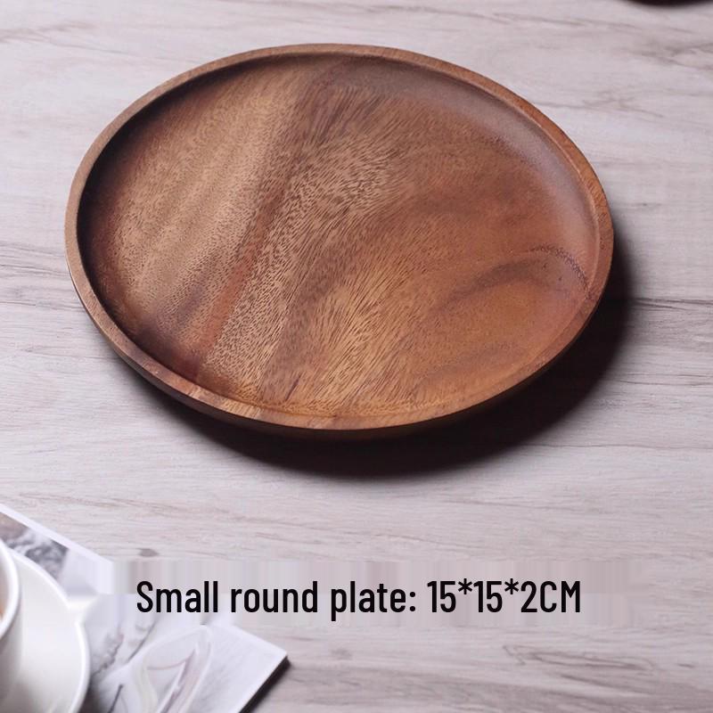 Универсальный поднос из японского ореха – Идеально подходит для подачи чая, фруктов или пиццы в отелях