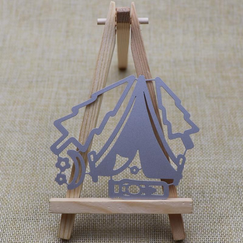 Металлические штампы для резки «Сосновый лес, луна» для скрапбукинга, тиснения, трафаретов, фотоальбомов, Рождества