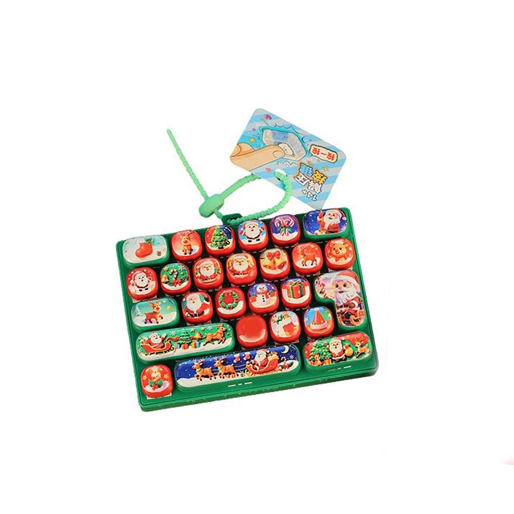 Cartoon Christmas Keychain Creative Button Decompression Toy Christmas Gift Pendant