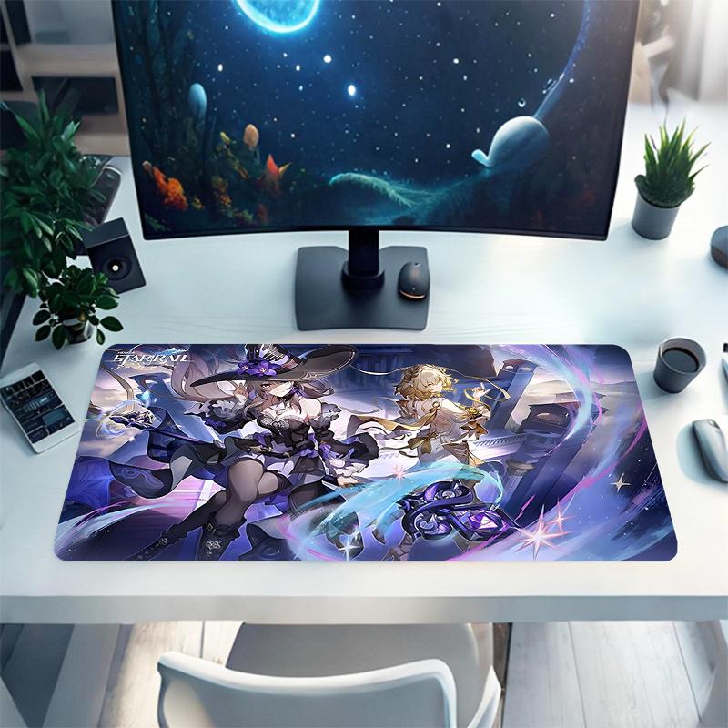 1Pc Fantasy Battle Heroes Gaming Mouse Pad Keyboard Desk Mat Non-slip Rubber Lock Edge Waterproof Computer Mousepad for Office Home Decor S1392