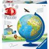 Puzzle 3D Globe Terrestre 180 Pièces - Ravensburger - Éducatif - Sans Colle - Dès 7 Ans