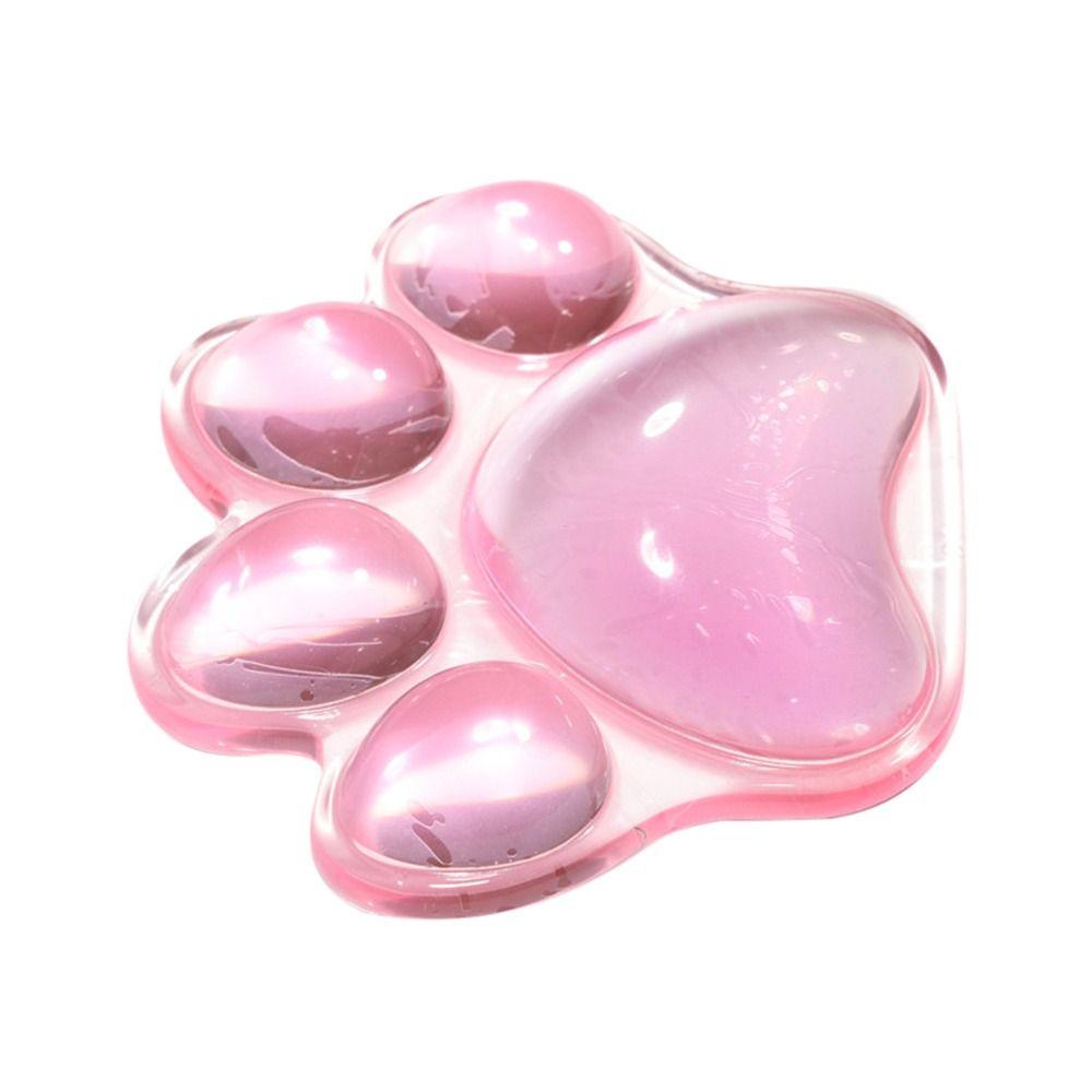 Transparent Cute Cat's Paw Shaped Mouse Pad Wrist Guard Non Slip Protection Hand Support Desktop Laptop Mouse Pad Wrist Rest