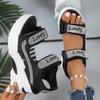 Women Platform Sandals New Summer Versatile Slope Heel Elevated Women Shoes Luxury Outdoor Casual Beach Sandals Zapatos De Mujer