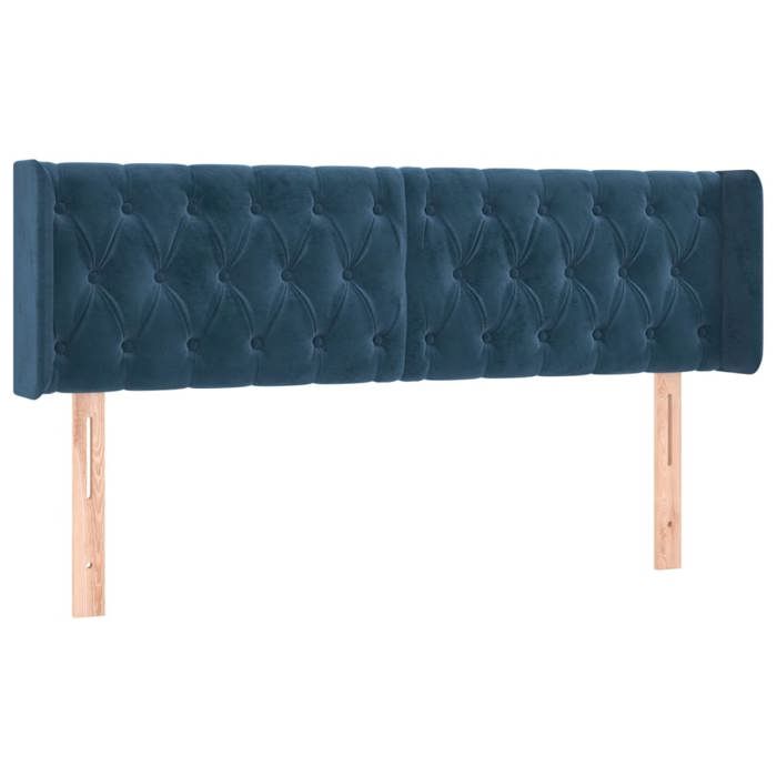 VidaXL LED Headboard Bedroom Furniture Double Bed Accessory Head of Bed Frame Interior Dark Blue 3123624