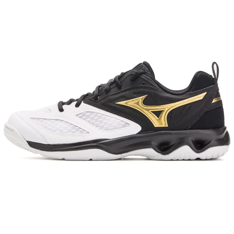 Mizuno Dynablite Non-Slip Durable Low-Top Training Shoes Unisex Sneakers White Black Gold V1GA212252