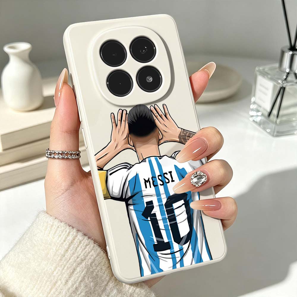 Чехол для телефона с дизайном Футбол М-Месси для Xiaomi POCO X8 X7 X6 M8 M7 M6 F8 F7 F6 Pro Max Ультрамягкий силиконовый Жидкий чехол