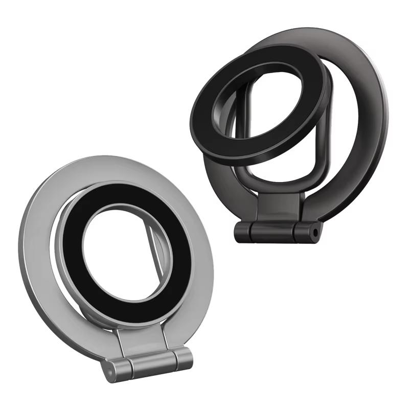 Double-Sided MagSafe Phone Holder Strong Magnetic Foldable Ring Stand & Finger Grip Universal