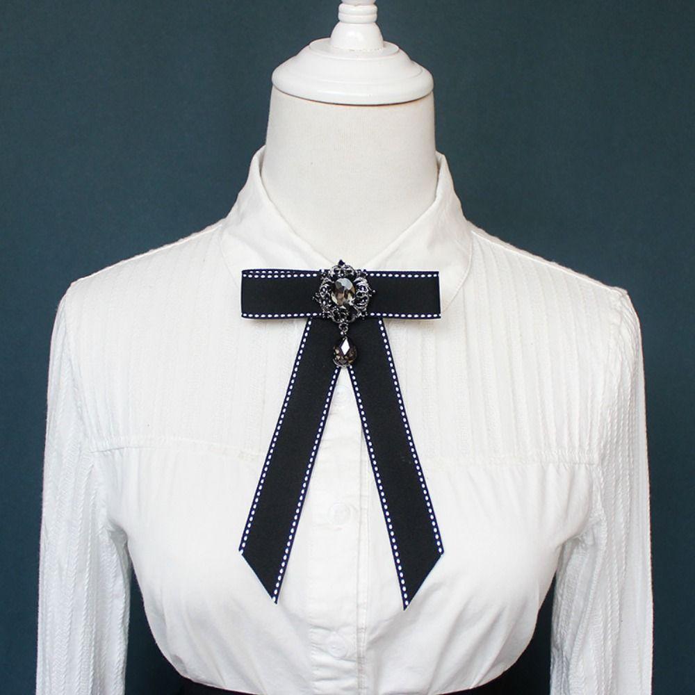 Brooch Women's JK Bow Tie Polyester Fabric Bowknot Shirt Bowtie Fashion Ribbon Bow Tie Shirt