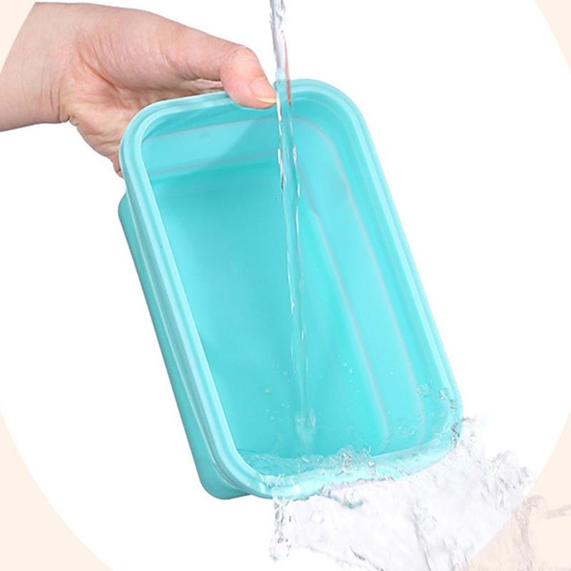 Эффективные силиконовые ланч-боксы, можно мыть в посудомоечной машине, маленькие контейнеры для хранения, идеально подходят для кемпинга