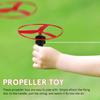DECHOUS Бамбуковый волчок НЛО Летающий светящийся бамбуковый волчок Летающий пропеллер Веревочный пластиковый летающий вертолет Парковые игровые товары