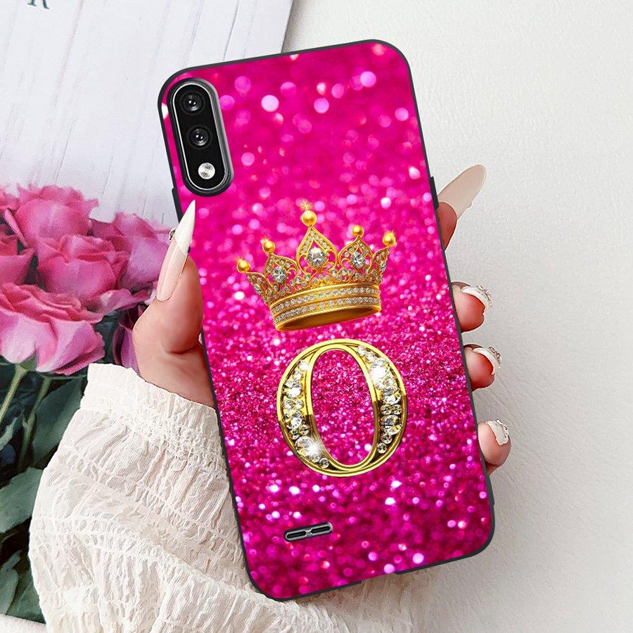 For LG K22 2020 Phone Case Crown Letter Painted Back Cover For LGK22 K 22 LM-K200 LM-K200B Soft TPU Black Silicone Coque Funda