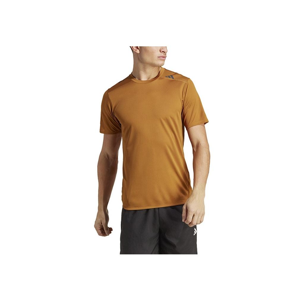 Adidas Однотонная футболка с круглым вырезом и коротким рукавом с логотипом, мужские топы цвета хаки IB9098