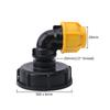 IBC Tank Adapter S60 x 20mm/25mm/32mm PE/PVC Pipe Connector Elbow & Tee Fittings For Garden Farm Irrigation Joints