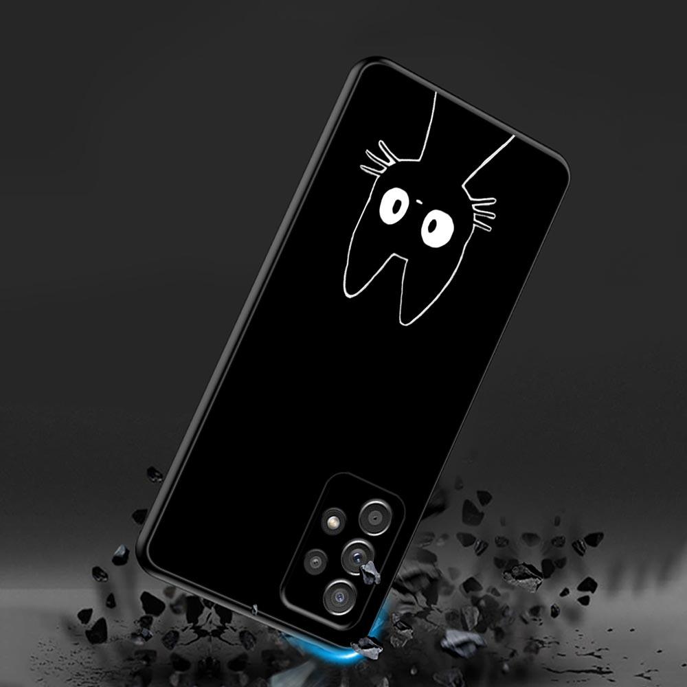 Забавный Милый Кот Лайн-Арт Чехол для Телефона Для Samsung Galaxy A57 A56 A37 A55 A36 A26 A54 A52 A35 A34 A25 A17 A16 A15 A07 A06 Мягкий Чехол