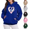 LOVE Women's Fashion Casual Pullover Hoodie Valentine's Day Printed Long-sleeved Hoodie