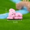Мини Розовый Слон Орнамент Милая Фигурка Животного Кукольный Домик Микро Ландшафт Украшение для Автомобиля Миниатюрная Игрушка
