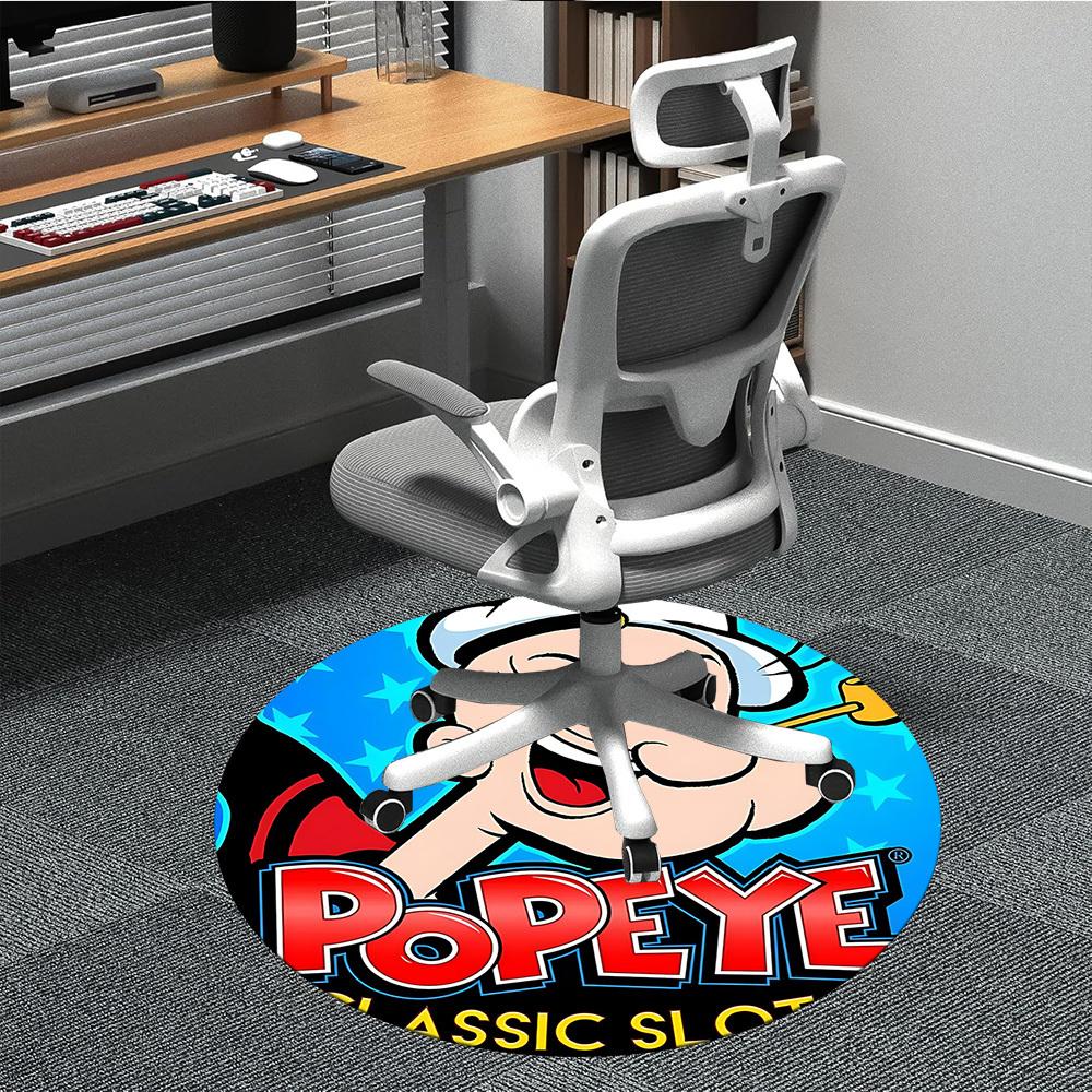 1pc Popeye Office Round Area Rug,Bedroom Living Room Home Decor, Room Deco a1016075