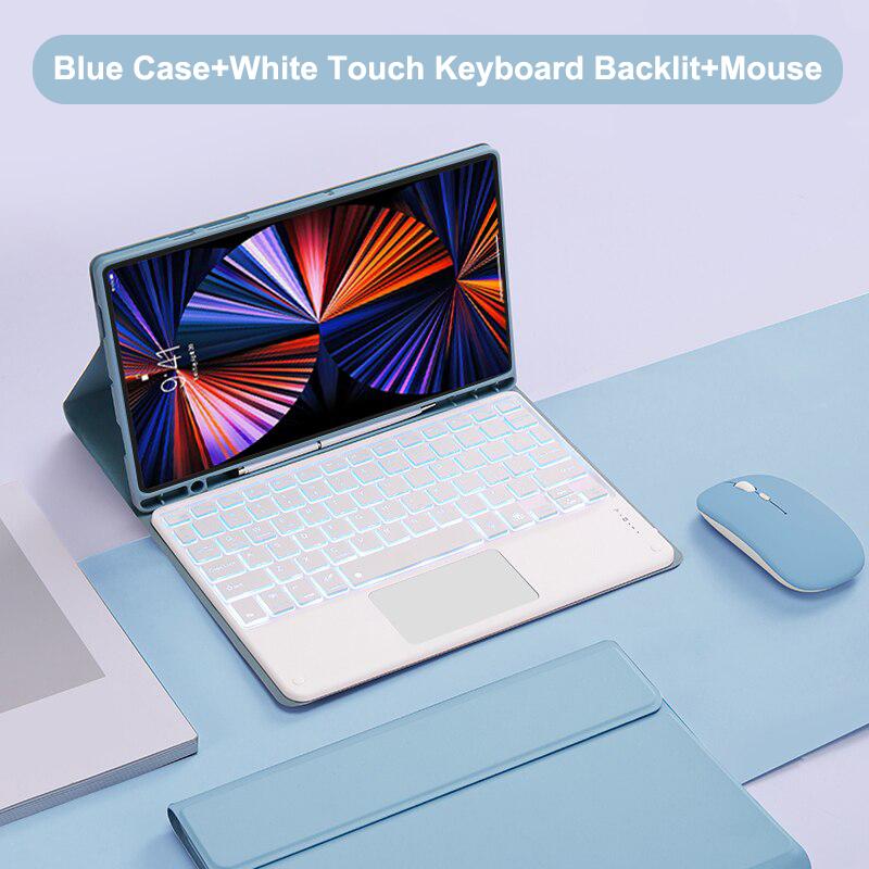 Case Keyboard For iPad Air Pro 11 13 2024,For iPad 10.2 7/8/9th 10th Generation Air 4 5 Pro 11 12.9 Cover With Backlit Keyboard