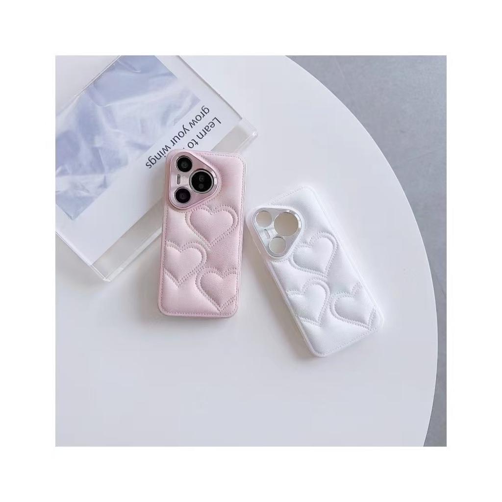 Suitable for Huawei MATE70P Mobile Phone Case Small Fragrance Style Leather Pura70 Metal Mirror Anti-fall Mate60p Protection Case