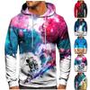 Men's Loose Printed Hooded Sweatshirt Men's Casual Fashion Sports Sweatshirt