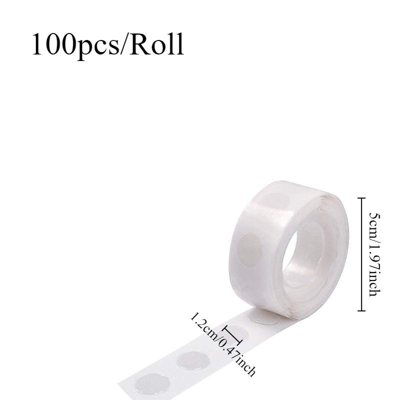 1 Roll 100pcs Double-sided Transparent Balloon Adhesive Party Scene Decoration Props Can Be Used for Diy Wedding Birthday Party