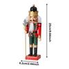Christmas Nutcracker Figurine Seasonal Decor 25 cm Standing Festival Ornament