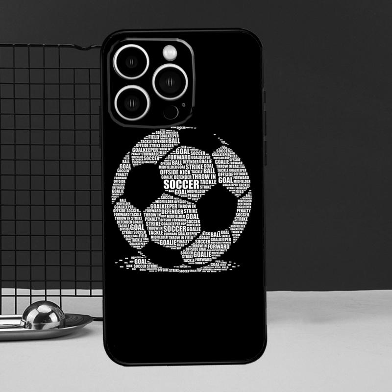 Football Soccer Ball Case For iPhone 16 15 14 13 12 11 Pro Max X XR XS 7 8 Plus 12 13 Mini Bumper Cover