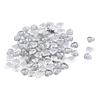 50 Pieces Clear Crystal Heart Acrylic Buttons for Clothes Sewing Craft 18mm