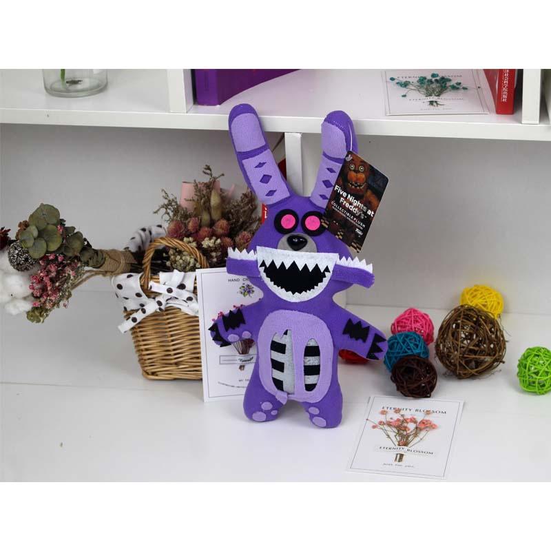 Плюшевая игрушка Fnaf Five Nights At Freddy's Мягкий фиолетовый коричневый черный медведь Рождественский подарок