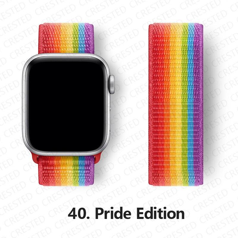 Нейлоновый ремешок для Apple, ремешок для часов 44 мм, 40 мм, 42 мм, 38 мм, браслет для умных часов, ремень, спортивный браслет-петля, iWatch series 3, 4, 5, 6, se, ремешок
