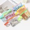 Transparent Zipper Pouches Red Envelope Travel Portable Bag Durable Mesh Storage Bags  Travel Use