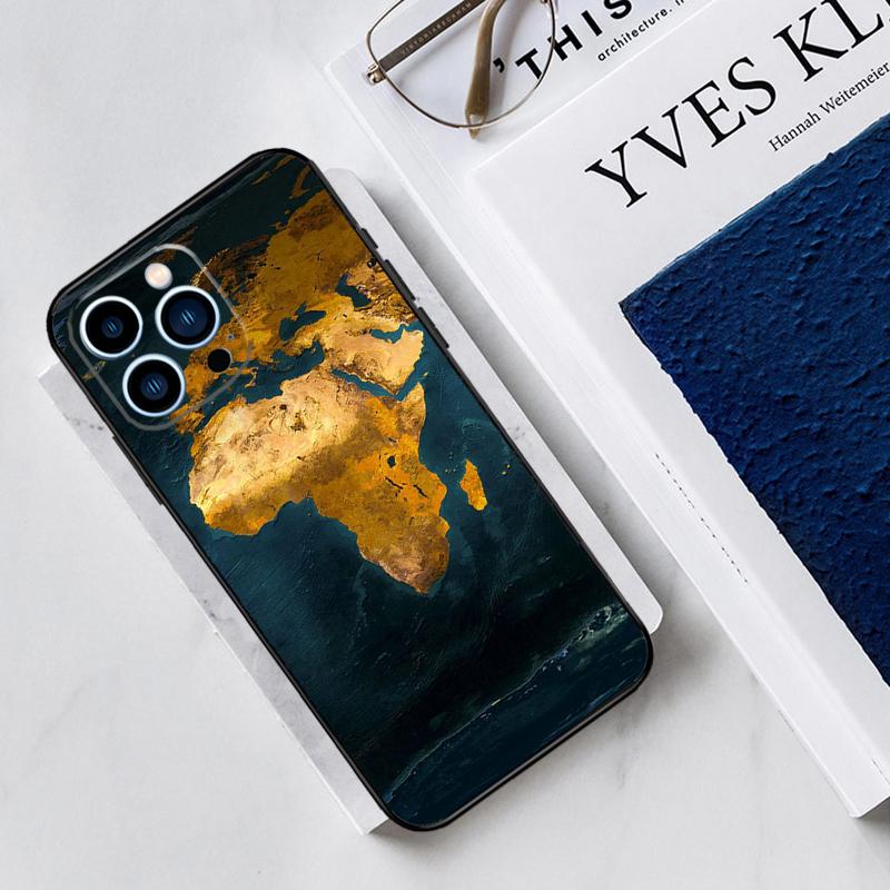 Africa Map Case For iPhone 17 Air 14 13 12 11 15 16 Pro Max Mini 15 16 Plus 16e Funda Silicone Cover