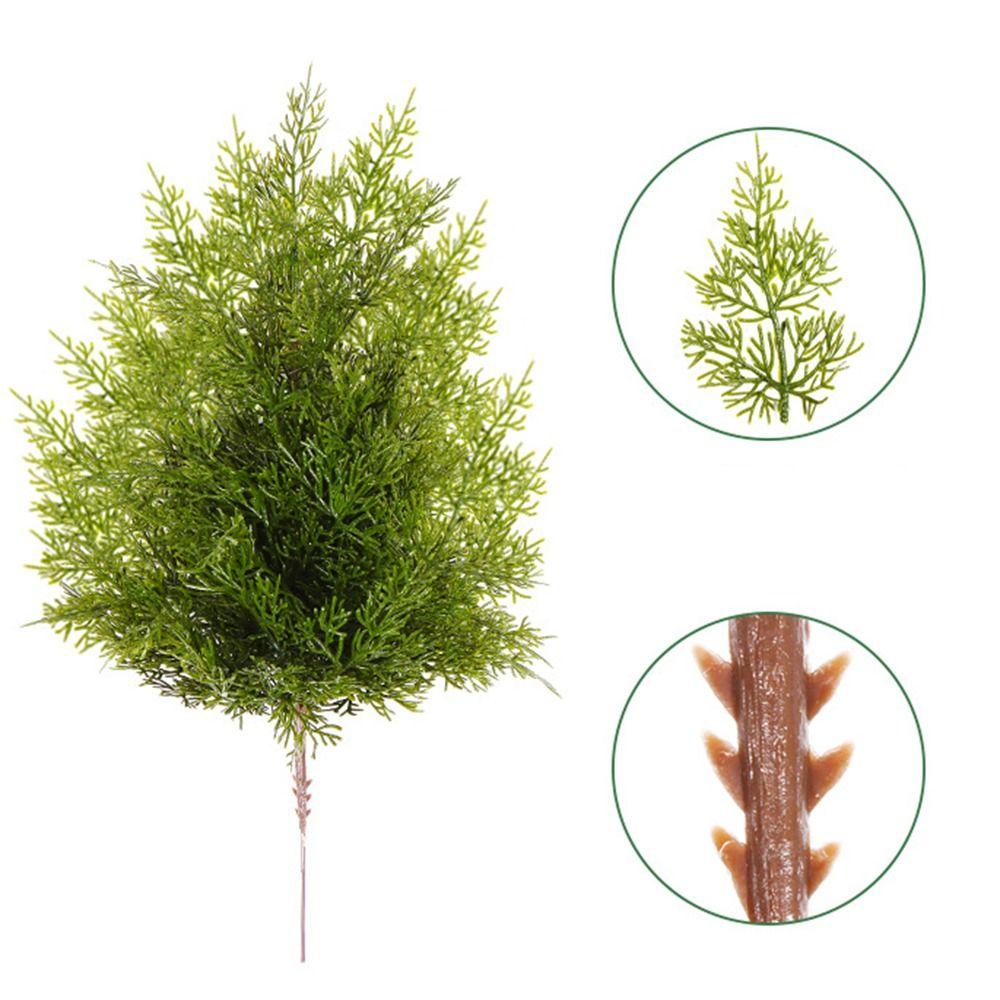 Realistic Artificial Pine Branches Plastic Realisticl Green Garland Festival Ornament