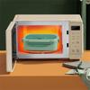 Lunch Box Bento Box for Student Office Worker Double-layer Microwave Heating Lunch Container with Fork Chopsticks Spoon