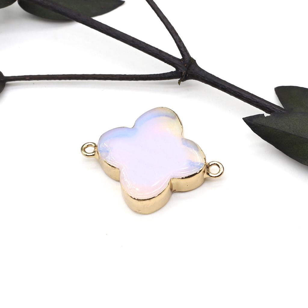 Necklace Connector Natural Stone Lapis Lazuli/Labradorite Quadrangle Connector For Jewelry Making DIY Necklace Bracelet Accessor