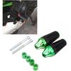1 Pair Universal Motorcycle Aluminum Alloy Frame Slider with Bolt 8mm/M8 for Honda Green
