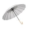 16 Bone Umbrella Japanese Small Fresh Wood Straight Handle Curved Hook Handle Straight Bar Umbrella 16 Bone Large Double Umbrell