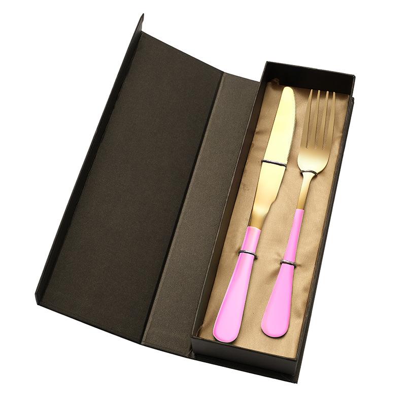 Посуда из нержавеющей стали, нож и вилка, подарочный набор, нож и вилка для стейка, посуда в стиле вестерн, подарок компании