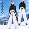 Теплые уличные лыжные штаны для женщин и мужчин, водонепроницаемые, ветрозащитные, дышащие, штаны для сноуборда, утепленные, штаны-комбинезон для хайкинга, катания на лыжах, унисекс, спортивные, для снега