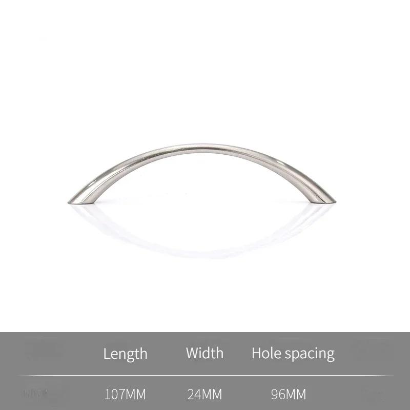 Zinc Alloy Furniture Handles Kitchen Cabinets Curved Drawers Cabinet Doors Dressing Tables Storage Rooms Wardrobes Handles