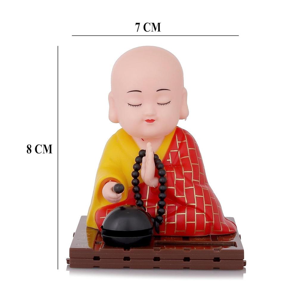 Yadava Cute Little Monk Buddha Figurine for Home Decor, Meditation & Office Desk | Small Buddha Idol for Peace, Positivity & Spiritual Corners