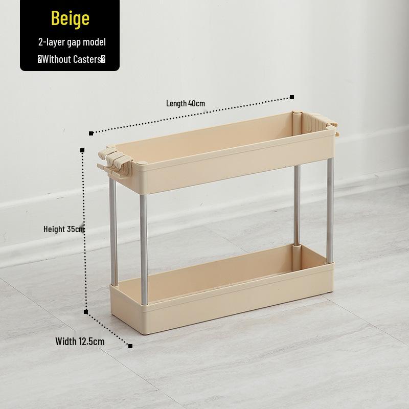 Многоярусная напольная тележка-полка для хранения для ванной и кухни