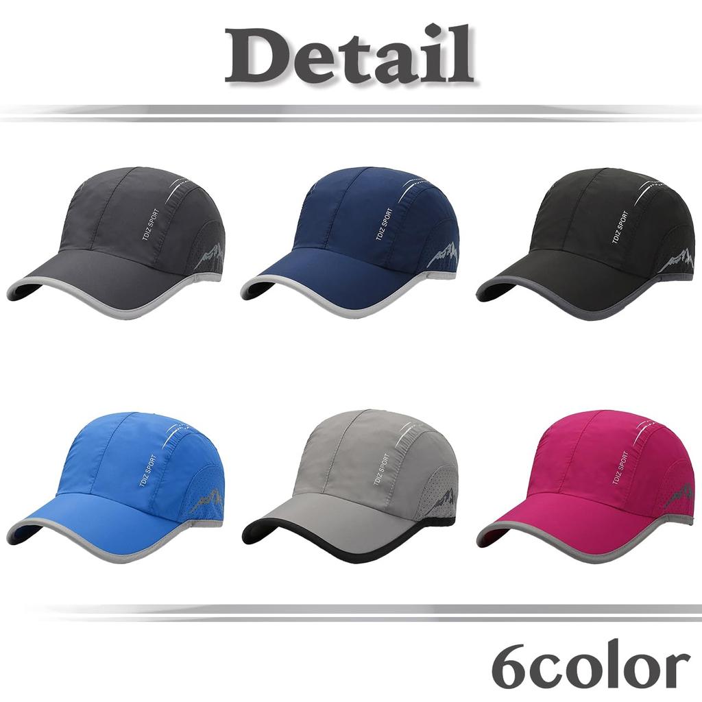 CZA089 [White Fang] Cap, Hat, Sunshade, Mesh, Outdoor, Sports, Simple, Casual, Men's, Women's, (Navy)